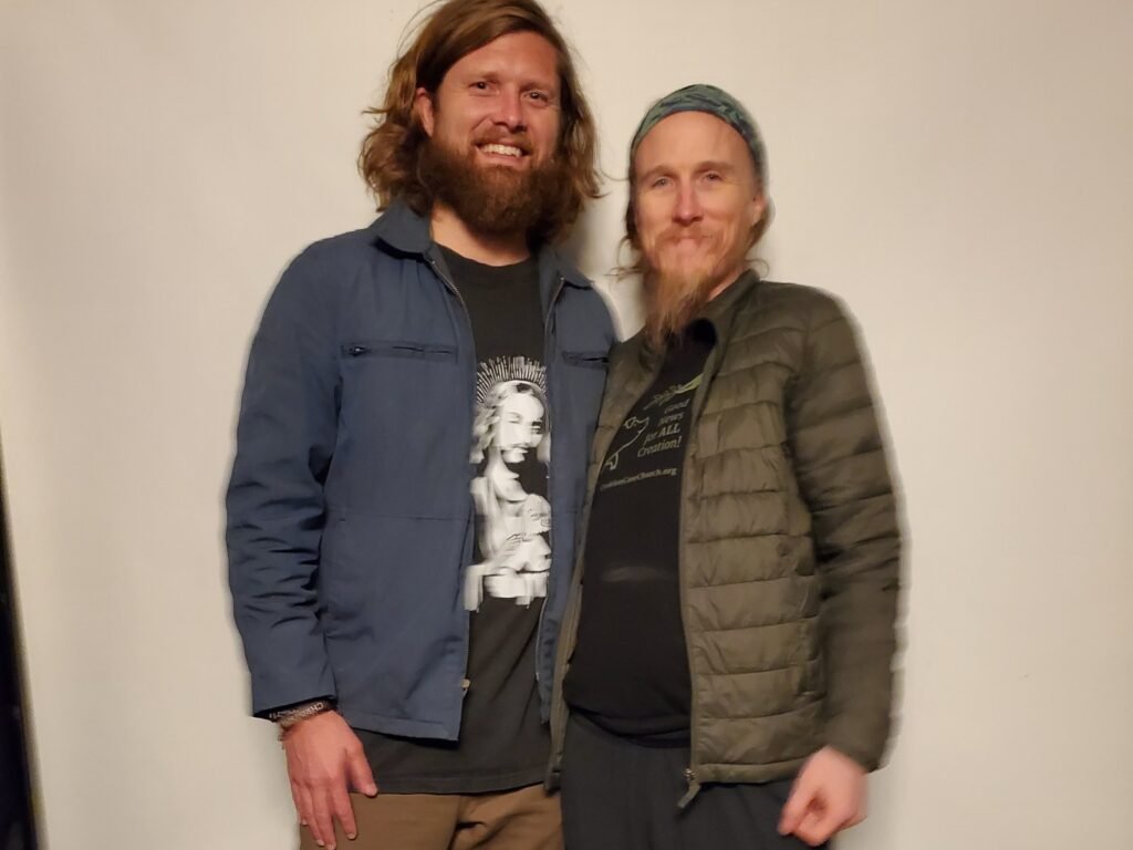 Craig Wescoe with a friend